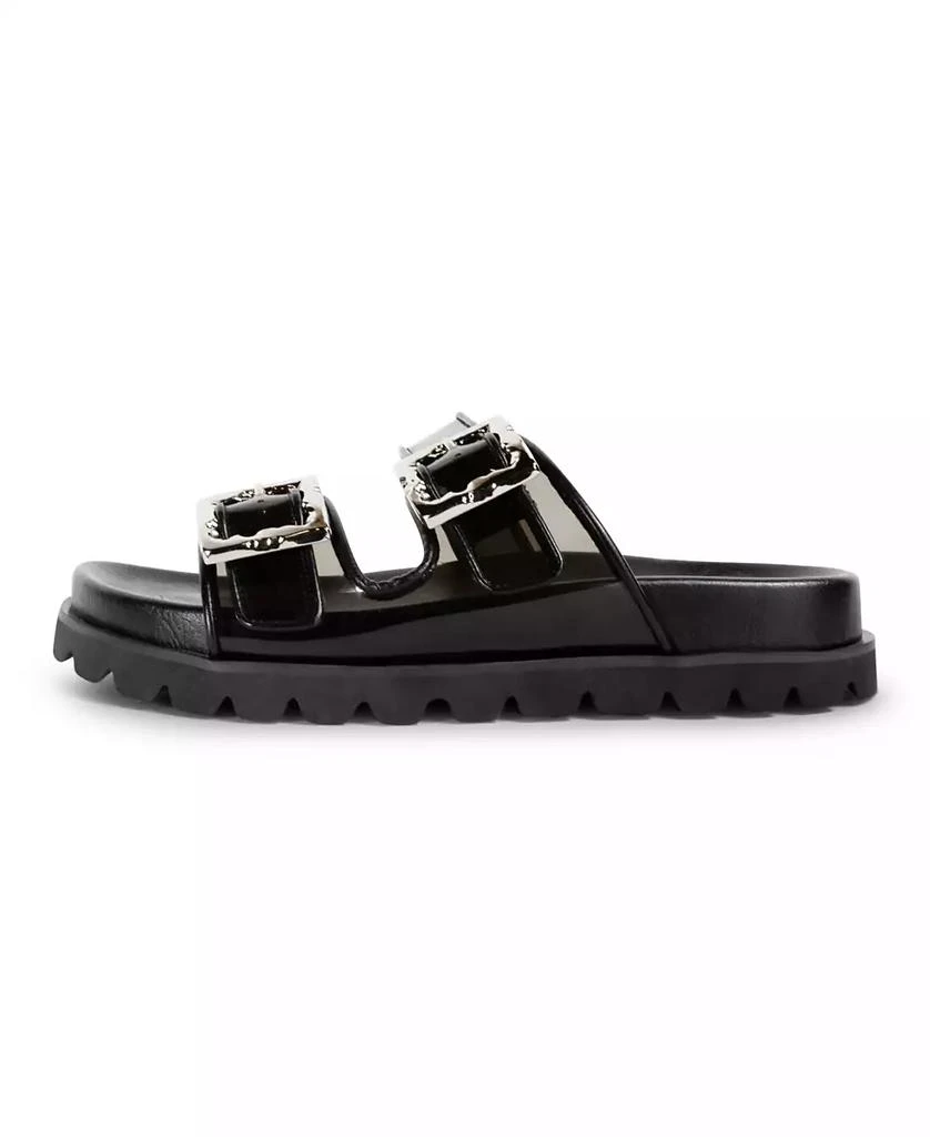 SMASH Shoes Women's Kaia Double Band Buckle Sporty Flatform Footbed Slide Sandals - Extended Sizes 10-14 9