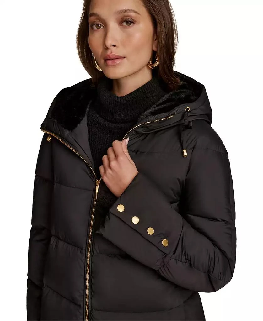 Donna Karan New York Women's Hooded Down Puffer Coat 4