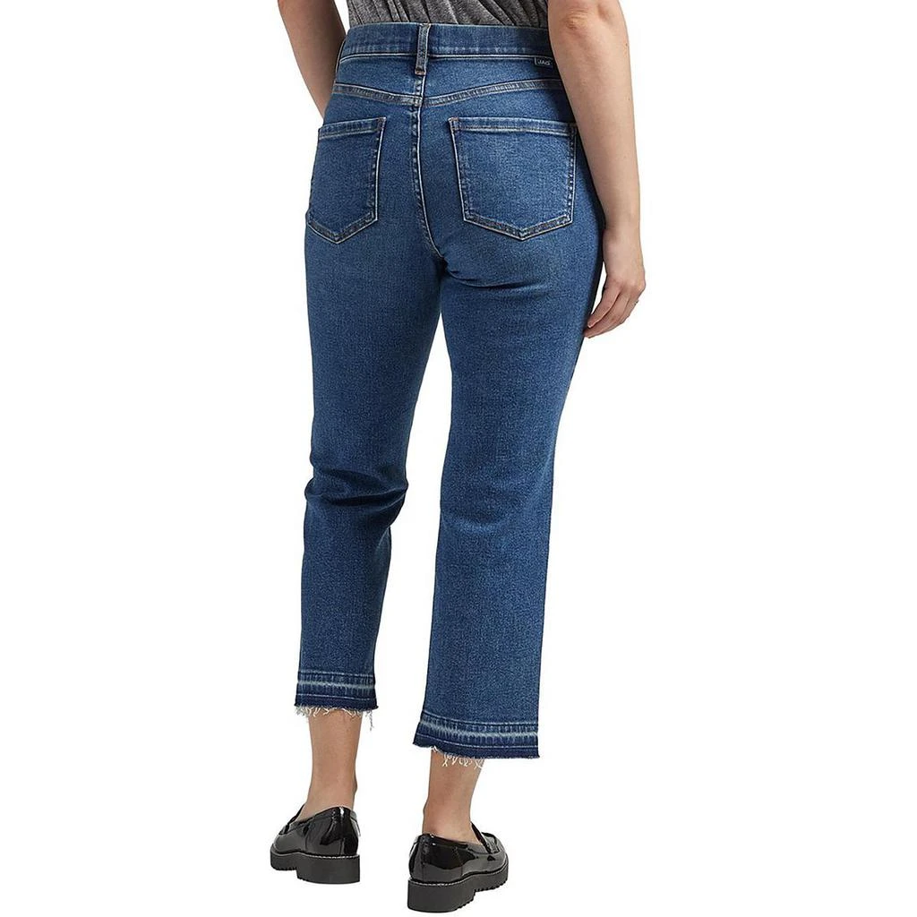 Jag Jeans Petites Valentina Womens High Rise Cropped Straight Leg Jeans 2