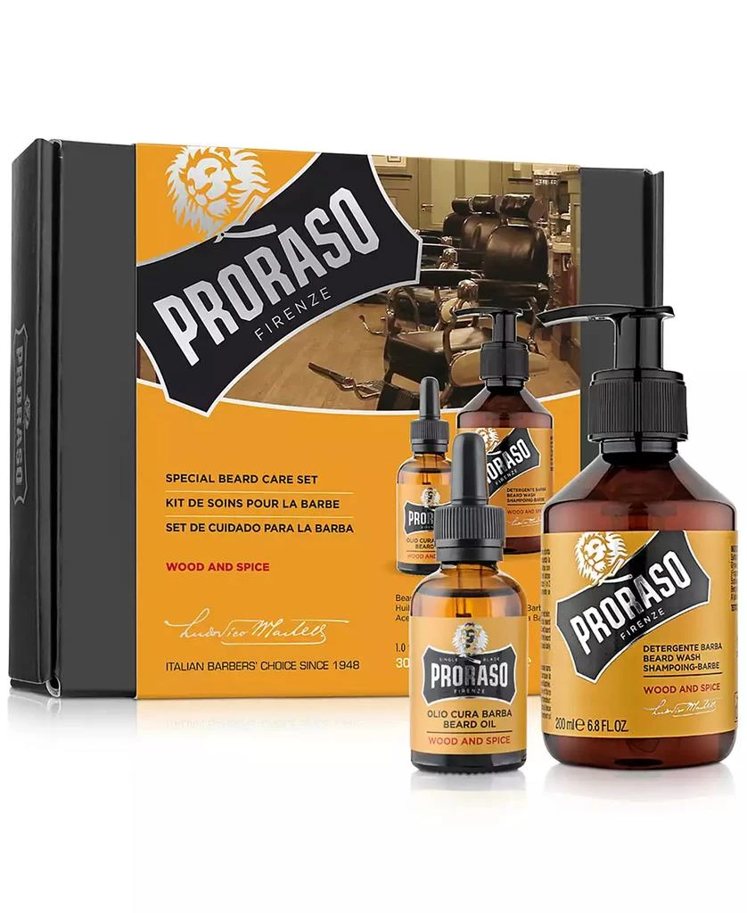 Proraso 2-Pc. Beard Care Set For Full Or Long Beards - Wood 
Spice Scent 1