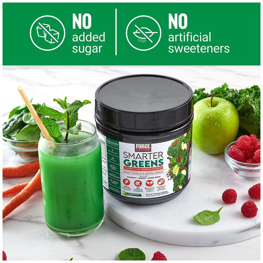 Force Factor Smarter Greens Energy Powder Lemon Lime 6