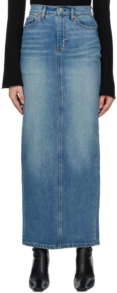 Reformation Blue Daria Denim Maxi Skirt 1