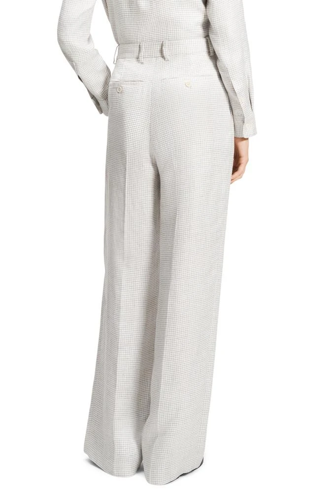 Theory B.Mel Houndstooth Check Linen Blend Pants 2