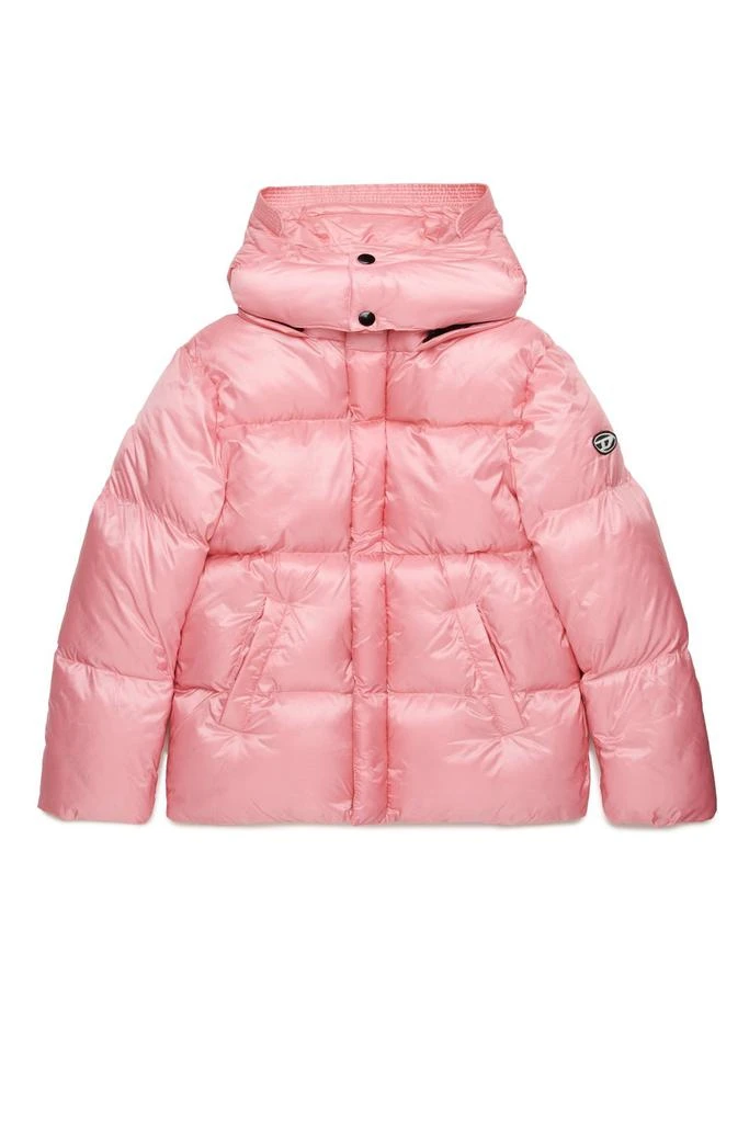 Diesel Diesel Kids Oval-D Logo Patch Hooded Padded Jacket