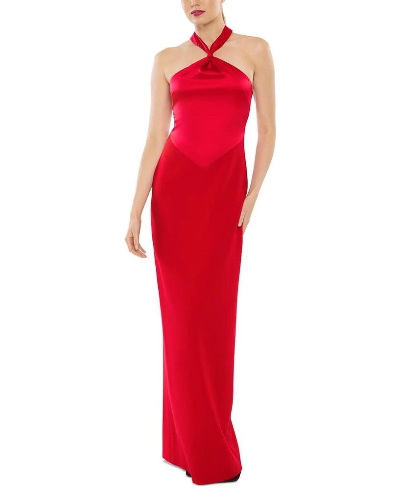 Likely Francessca Halter Neck Open Back Gown 1