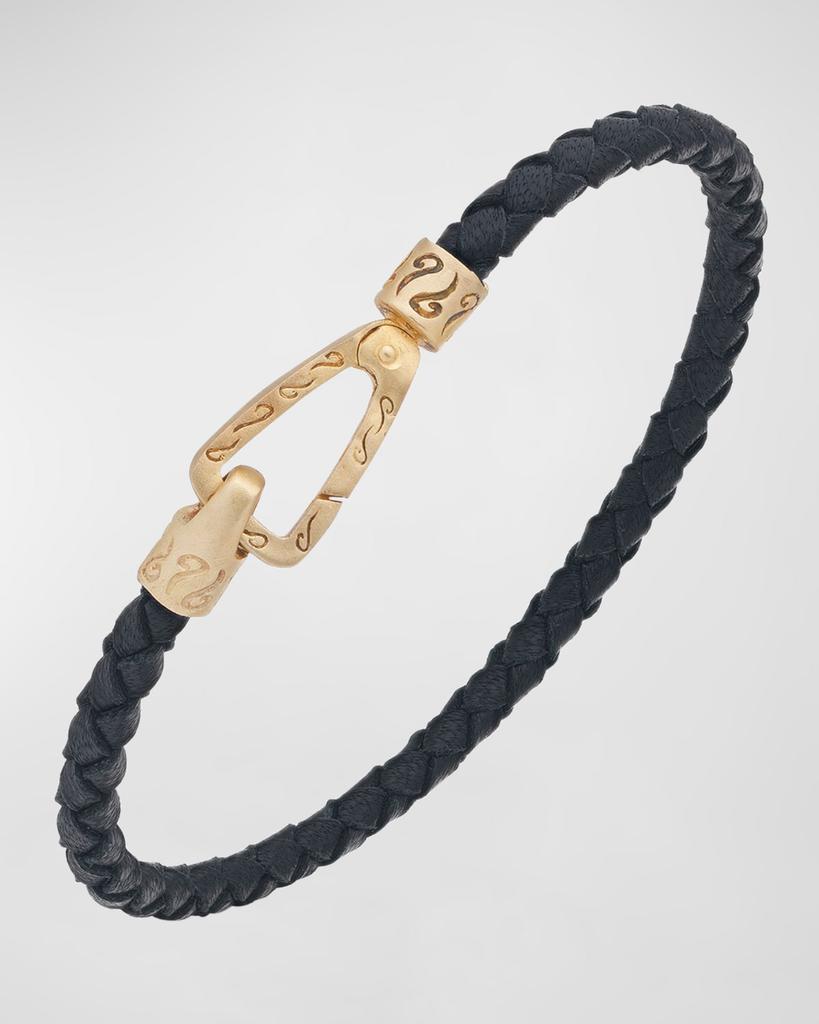 Marco Dal Maso Men's Lash Woven Bracelet, Gold