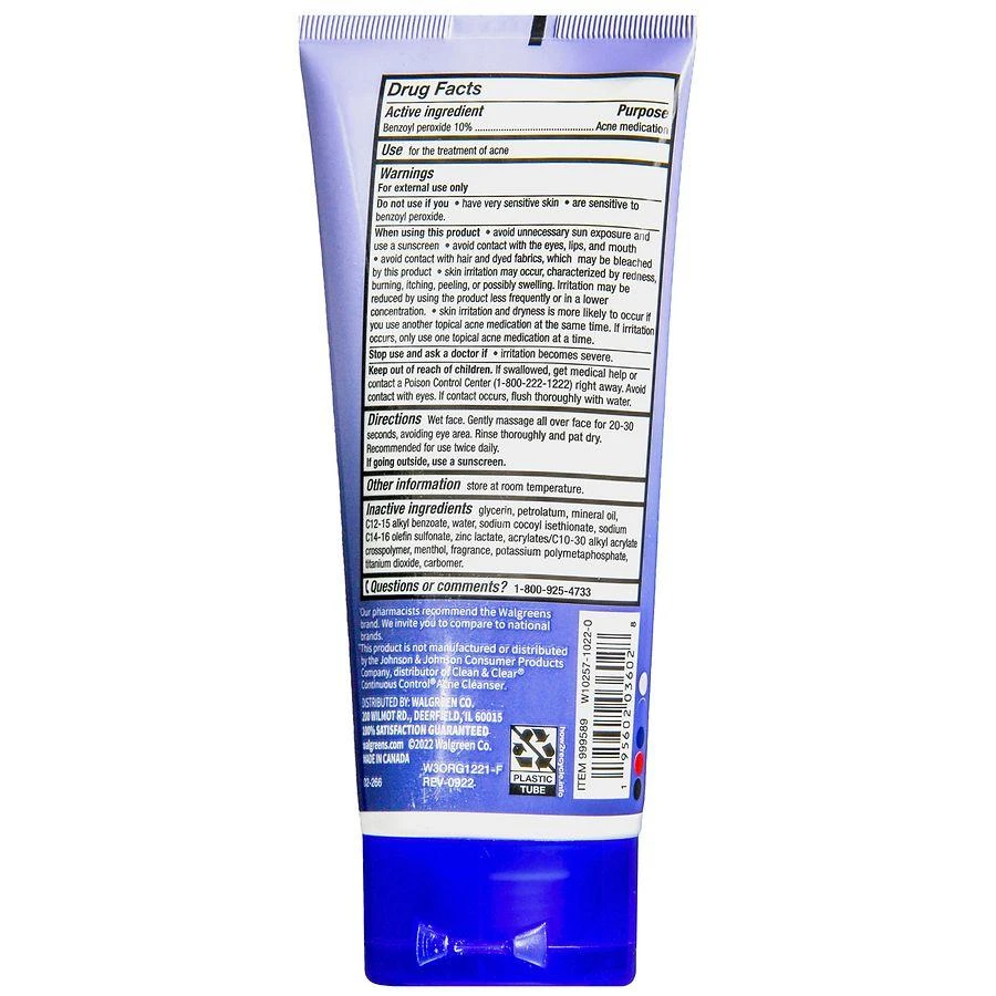 Walgreens Acne Control Cleanser 3