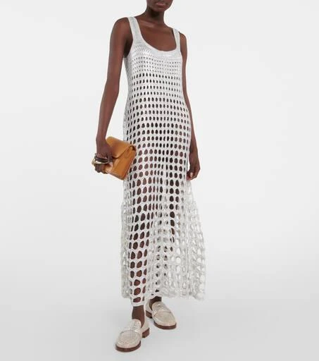 Chloé Kalya metallic crochet loafers 2