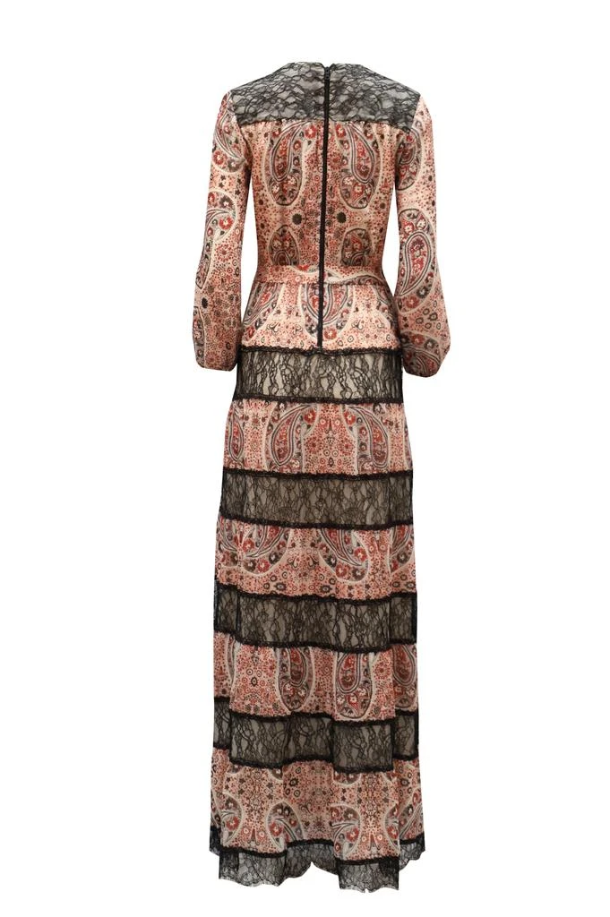Alice + Olivia Alice + Olivia Darren Lace-Paneled Printed Maxi Dress in Multicolor Polyester 2