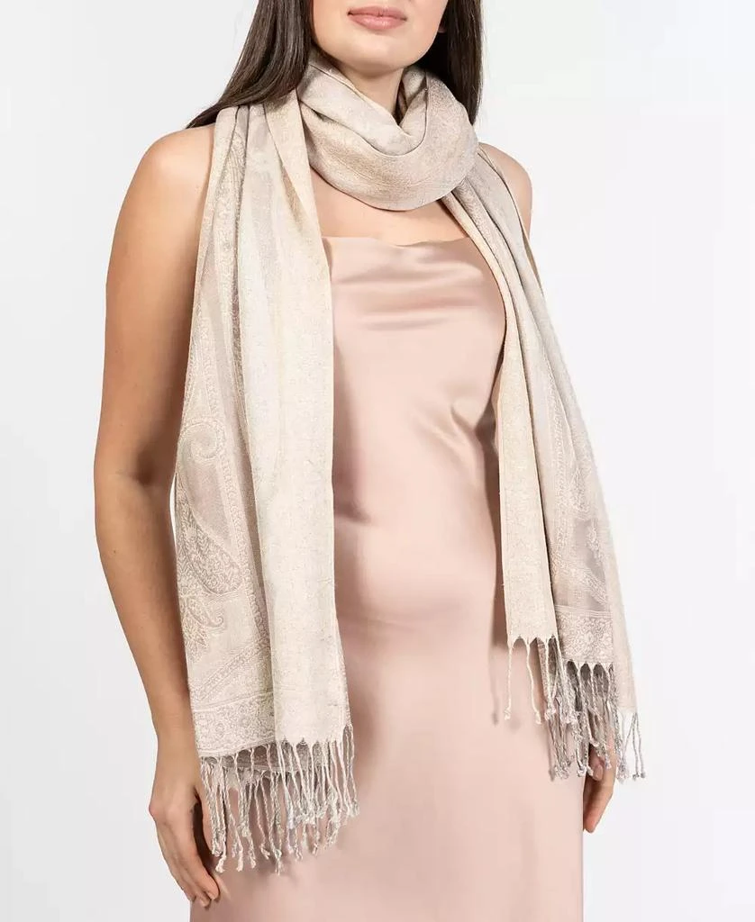 Vince Camuto Women's All-Over Paisley Lurex Scarf 4