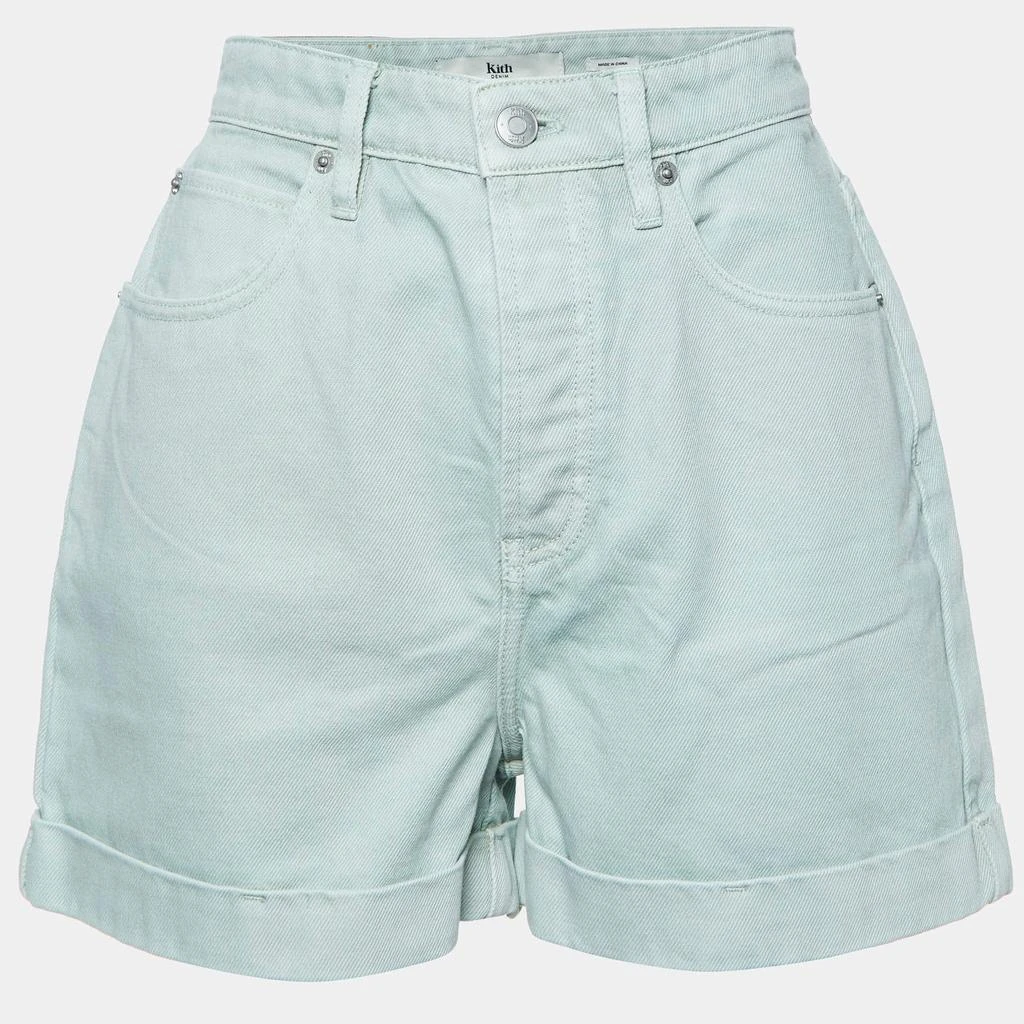 Kith Kith Light Green Denim Diana Cuffed Shorts S 1