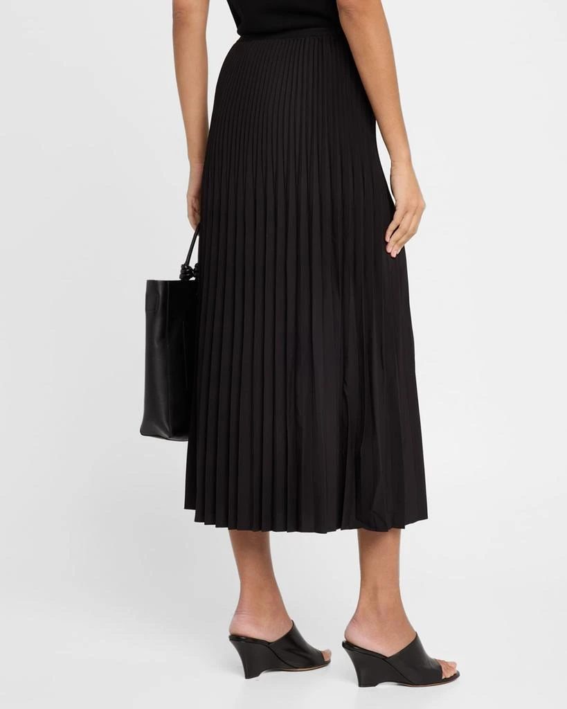 Eileen Fisher Petite Pleated Wool-Silk Midi Skirt 3