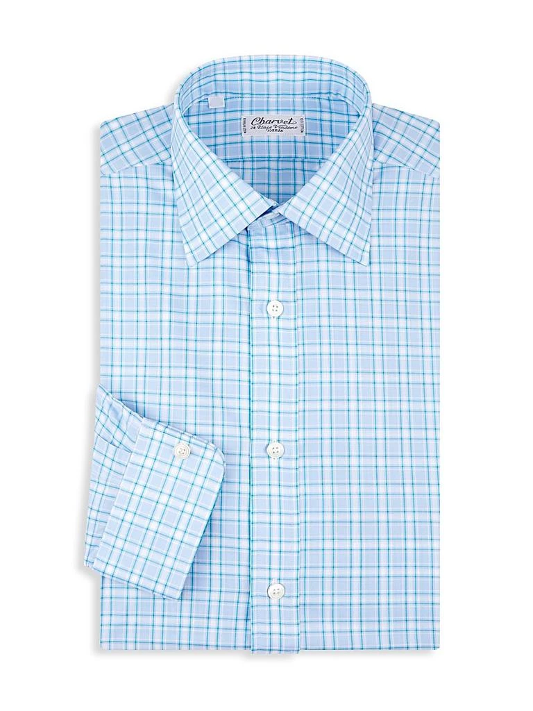 Charvet Plaid Cotton Dress Shirt 1