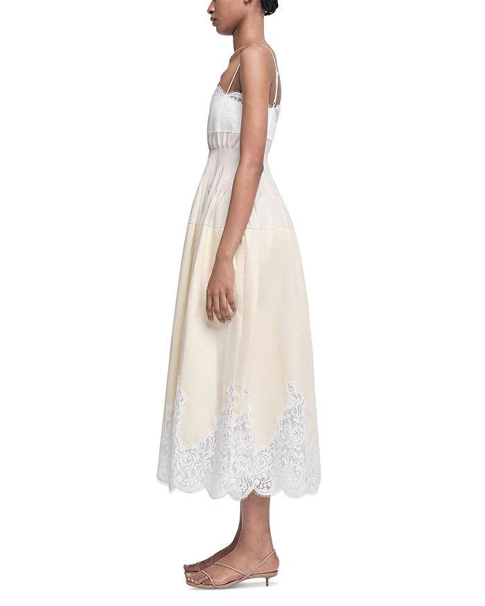 SIMKHAI Lilianna Lace Trim Midi Dress 4