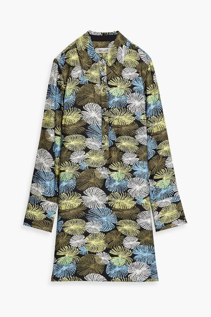 Diane von Furstenberg Tamina printed jersey mini shirt dress