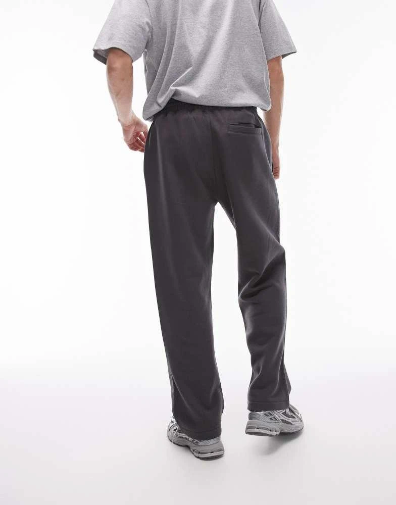 Topman Topman straight leg jogger in charcoal 3