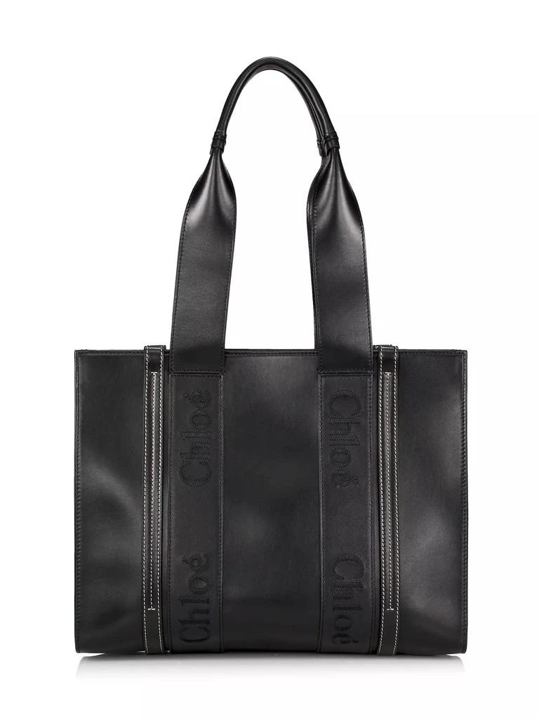 Chloé Medium Woody Leather Tote Bag 1