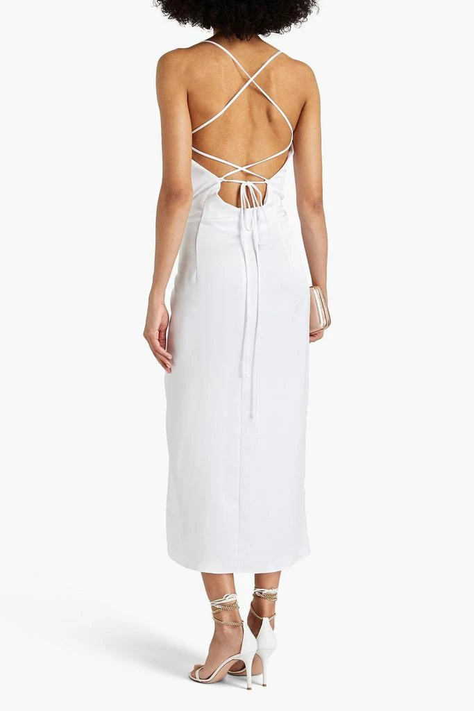 RASARIO Draped satin midi dress 3