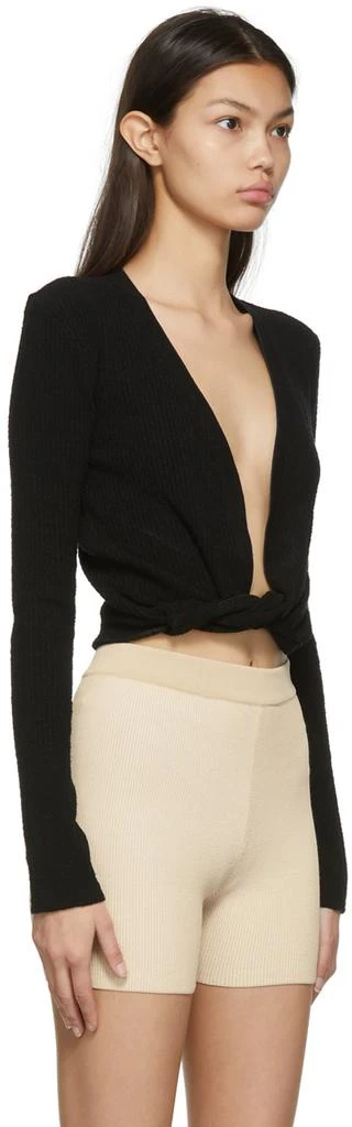 Jacquemus Black 'Le Gilet Noue' Long Sleeve V-Neck Top 2