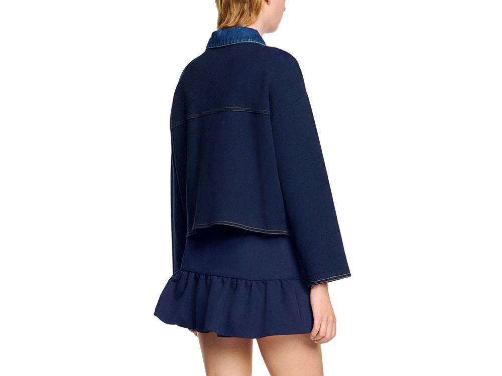 Sandro Denim Detail Cardigan 3
