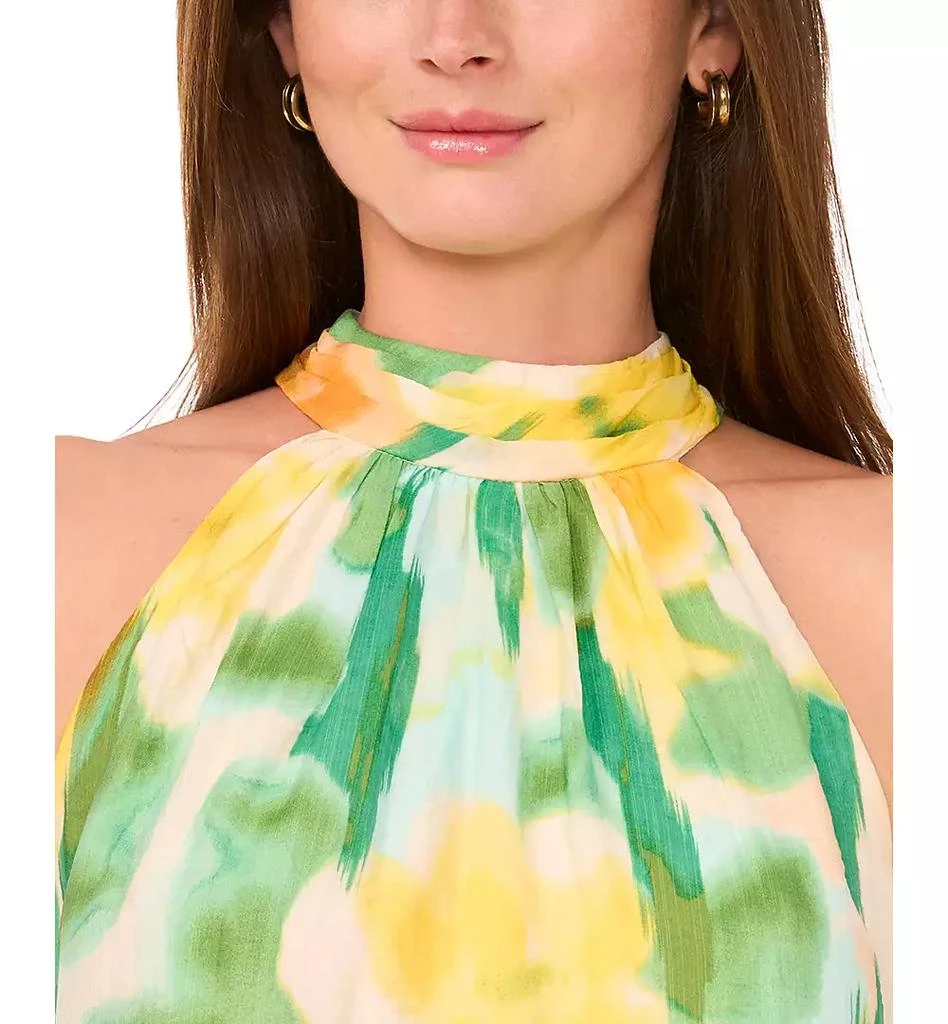 MSK Women's Printed Sleeveless Halter Neck Maxi Dress 4