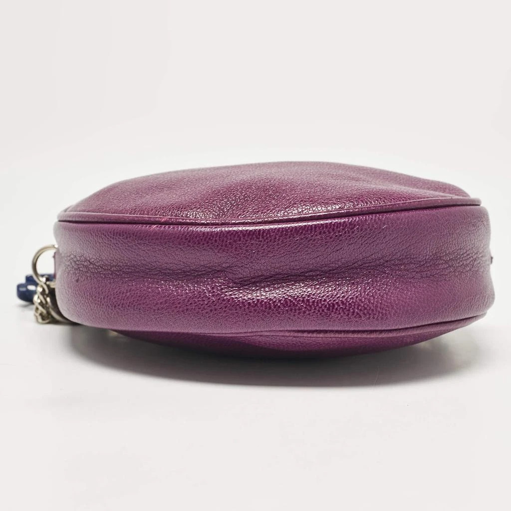 Dolce & Gabbana Dolce & Gabbana Purple Leather Ariette Round Crossbody Bag 8