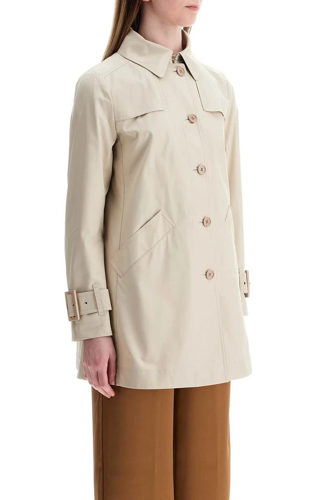 HERNO medium length waterproof beige cotton trench coat with buttons 2