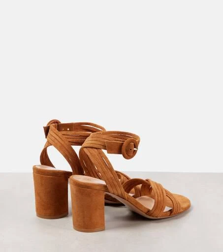 Gianvito Rossi Lianne criss-cross 70 suede sandals 2