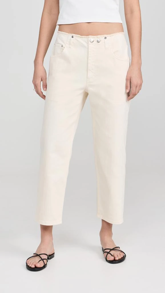 Tibi Garment Dyed Stretch Twill Cropped Newman Jeans 6