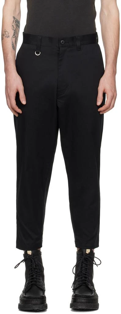 SOPHNET. Black Wide-Leg Trousers 1