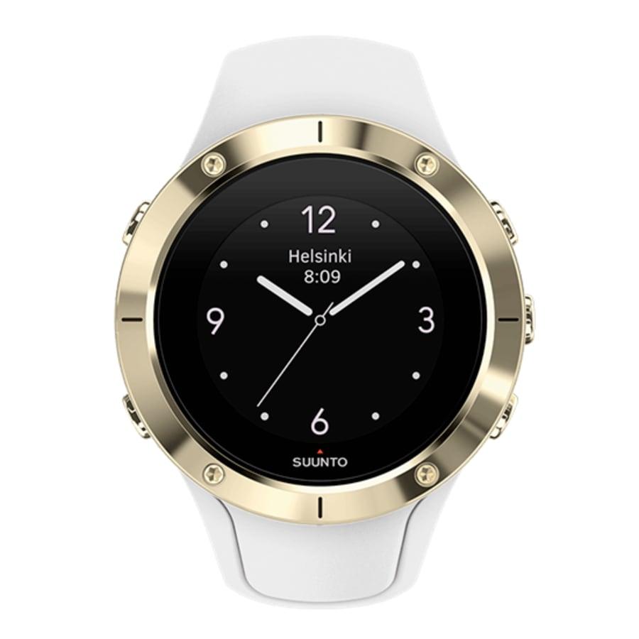 Suunto Spartan Trainer Gold Tone Bezel White Strap  Men's Watch SS023426000