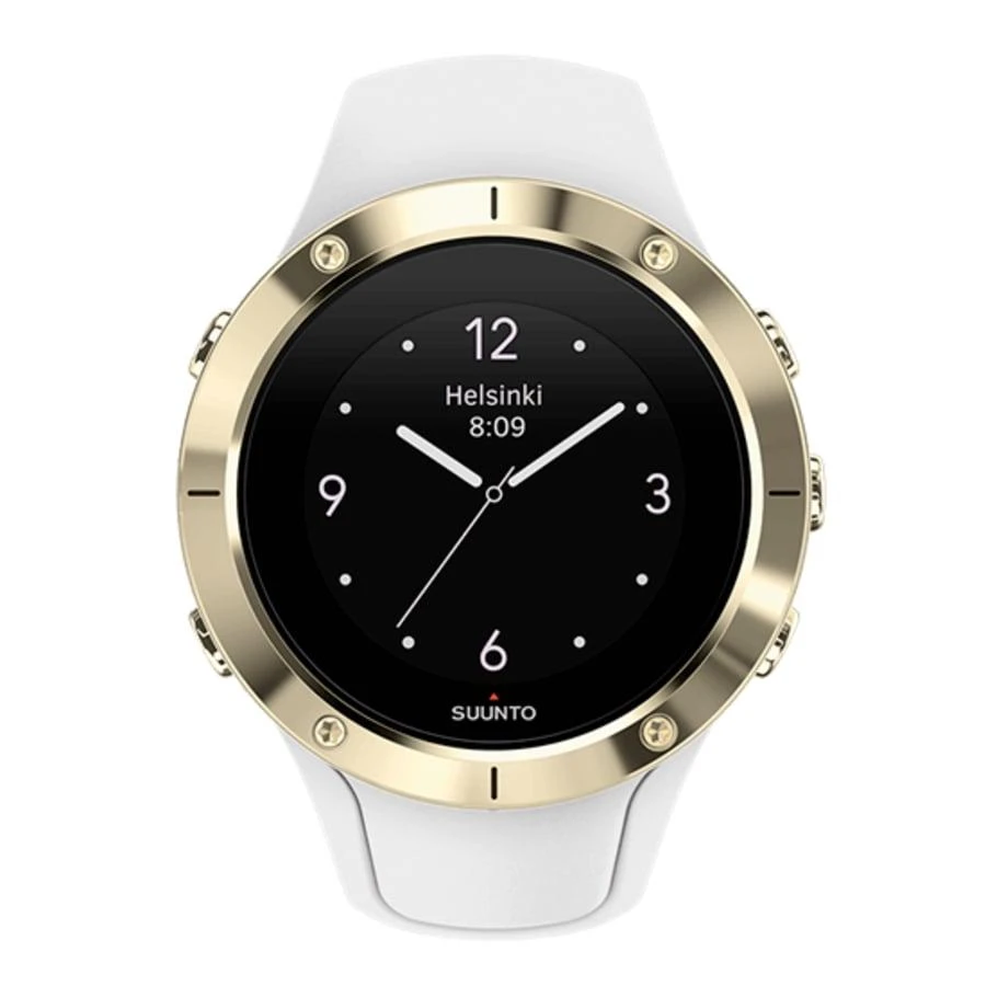 Suunto Spartan Trainer Gold Tone Bezel White Strap  Men's Watch SS023426000 1