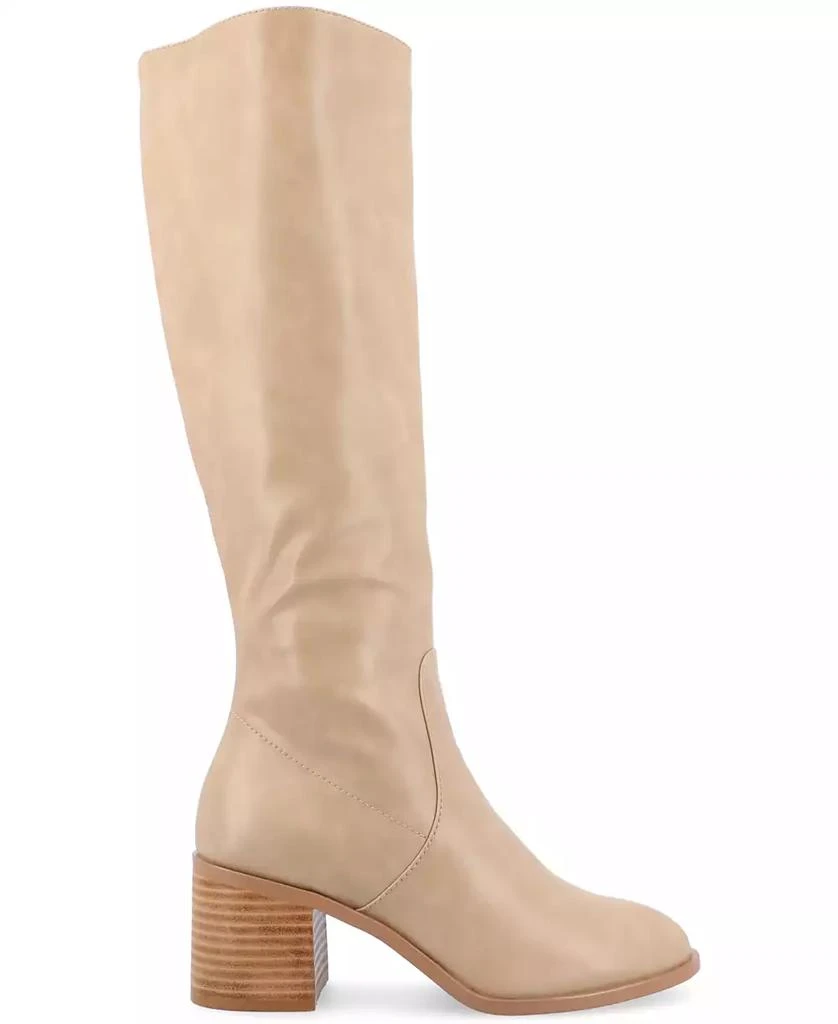 Journee Collection Women's Romilly Wide Width Wide Calf Round Toe Block Heel Knee High Boots 2