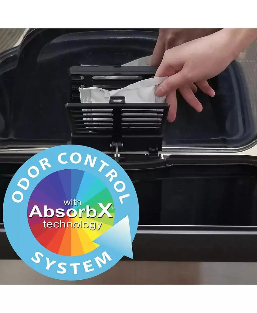 iTouchless 68 Liter / 18 Gallon AirStep Stainless Steel Step Pedal Kitchen Trash Can with AbsorbX Odor Filter 8