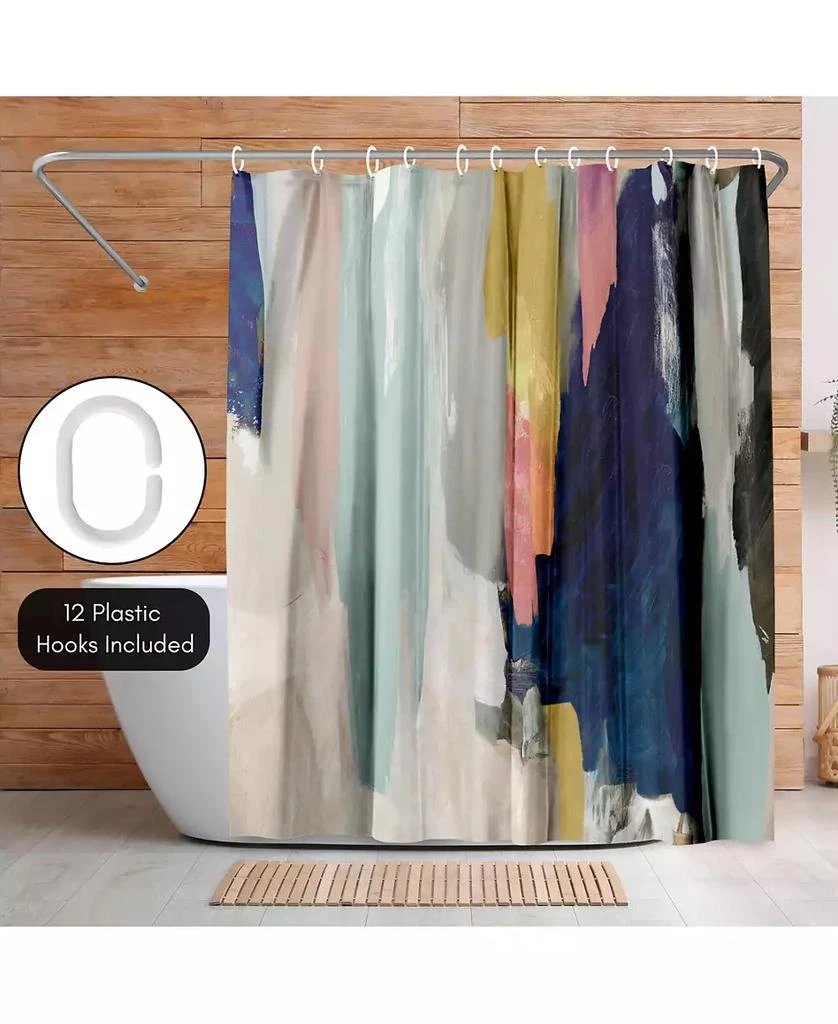 Americanflat 71x74 Abstract Shower Curtain - Somber by PI Creative Art 4