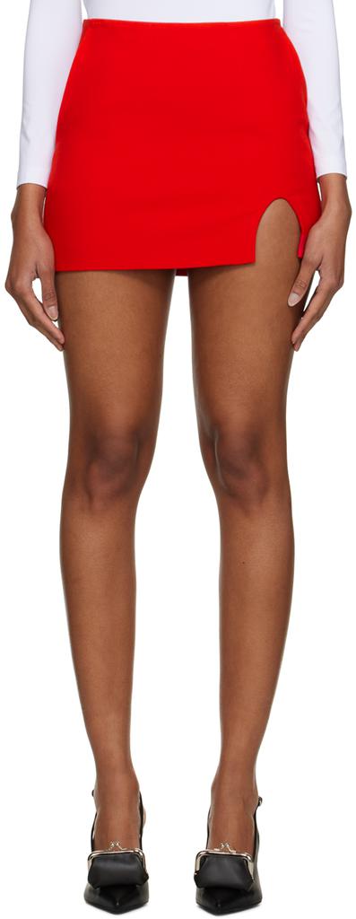 pushBUTTON SSENSE Exclusive Red Miniskirt