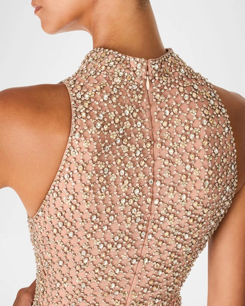 Jenny Packham Juno Crystal Mock-Neck Sleeveless Gown 4