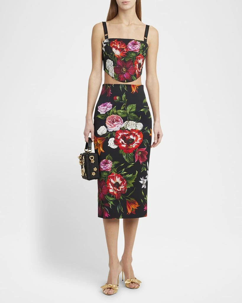 Dolce & Gabbana Anemone Floral Crop Corset Top 2