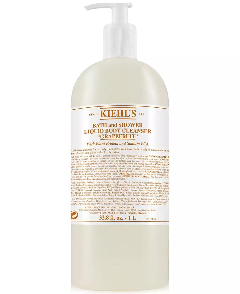 Kiehl's Since 1851 Grapefruit Bath & Shower Liquid Body Cleanser, 33.8 fl. oz. 1