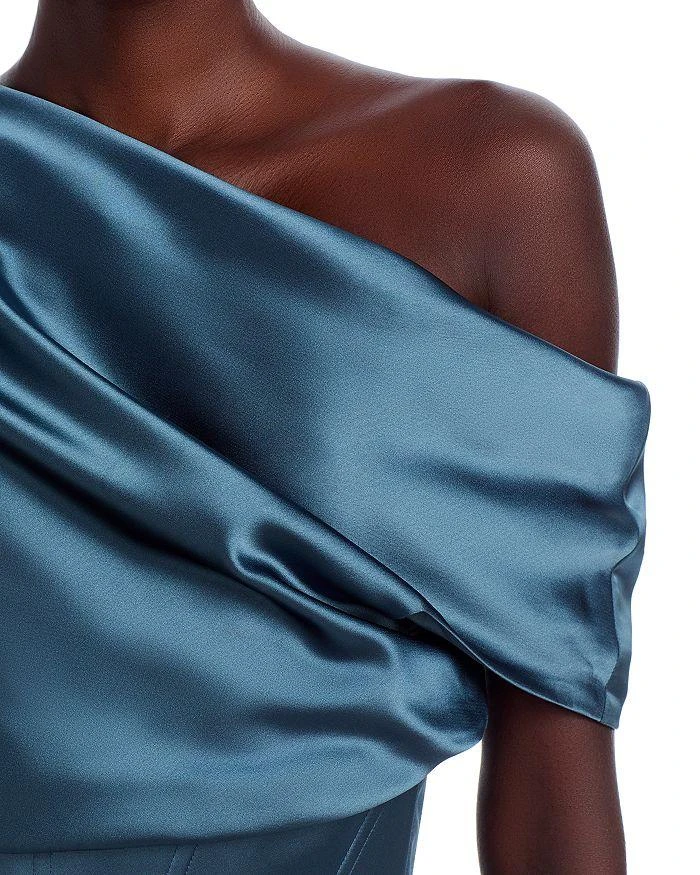 Amsale Asymmetric Draped Gown 2