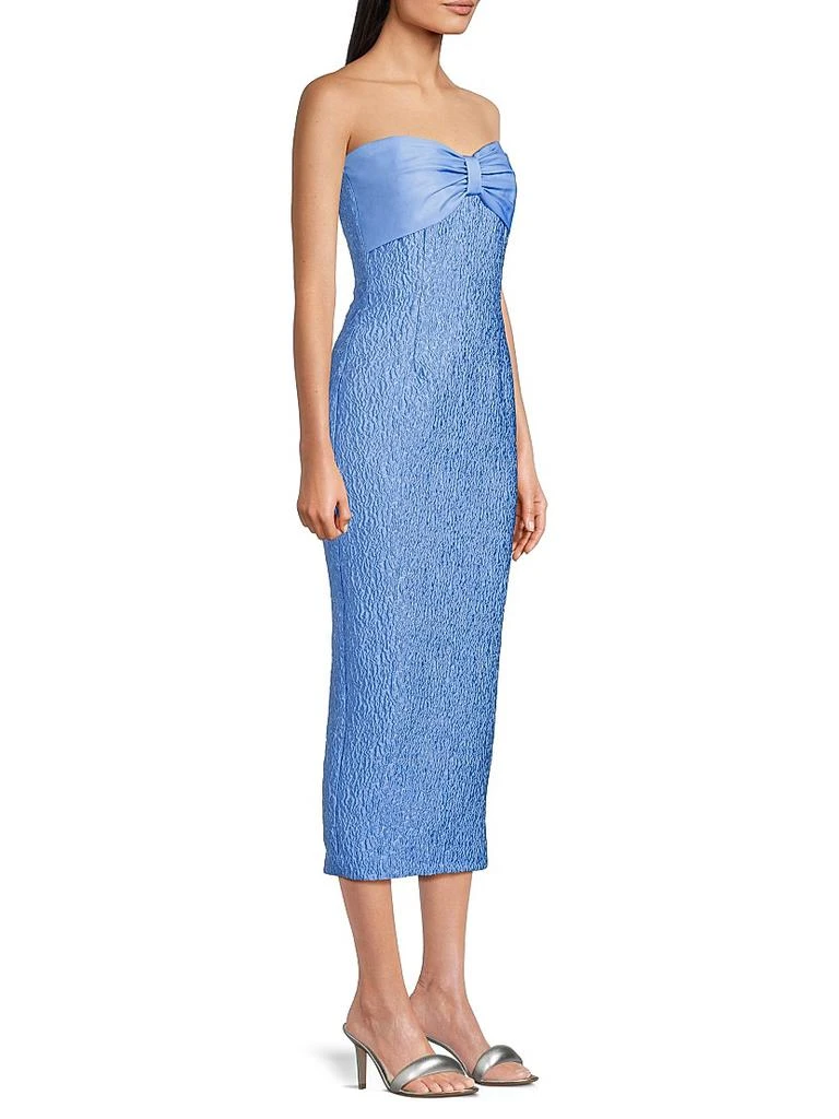 SAU LEE Jackie Jacquard Bow Midi-Dress 4