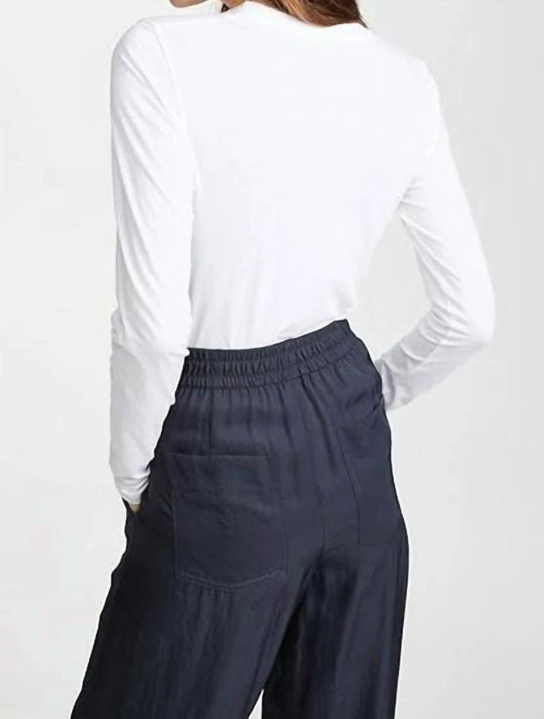 Vince Essential Crew Neck Tee In Optic White 3