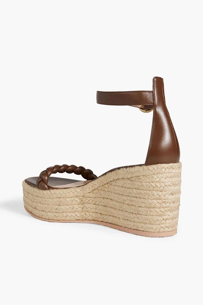 GIANVITO ROSSI Merida braided leather espadrille wedge sandals 3