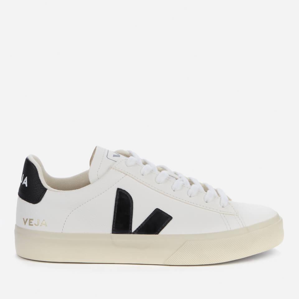 Veja VEJA WOMEN'S CAMPO CHROME FREE LEATHER TRAINERS - EXTRA WHITE/BLACK