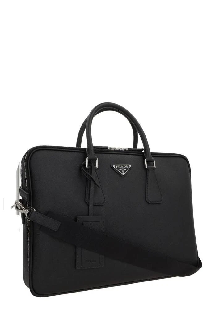 Prada Prada Triangle-Logo Zipped Briefcase 3