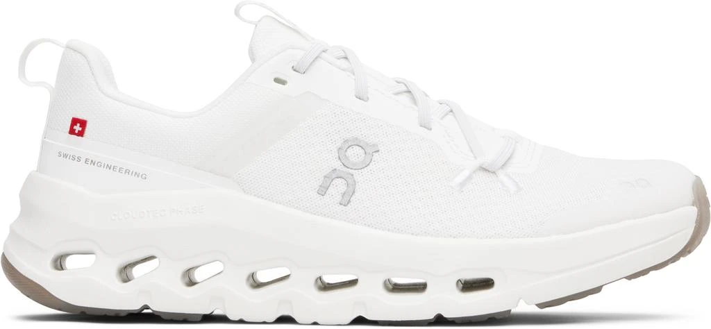On Big Kids White Cloudleap Sneakers 1