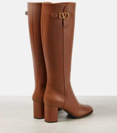Valentino Vlogo Signature leather knee-high boots 3