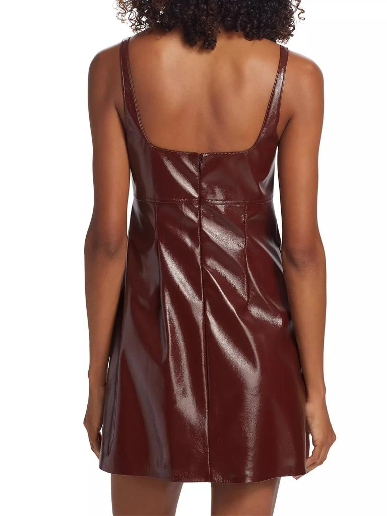 Amanda Uprichard Krisa Faux Patent Leather Minidress 5