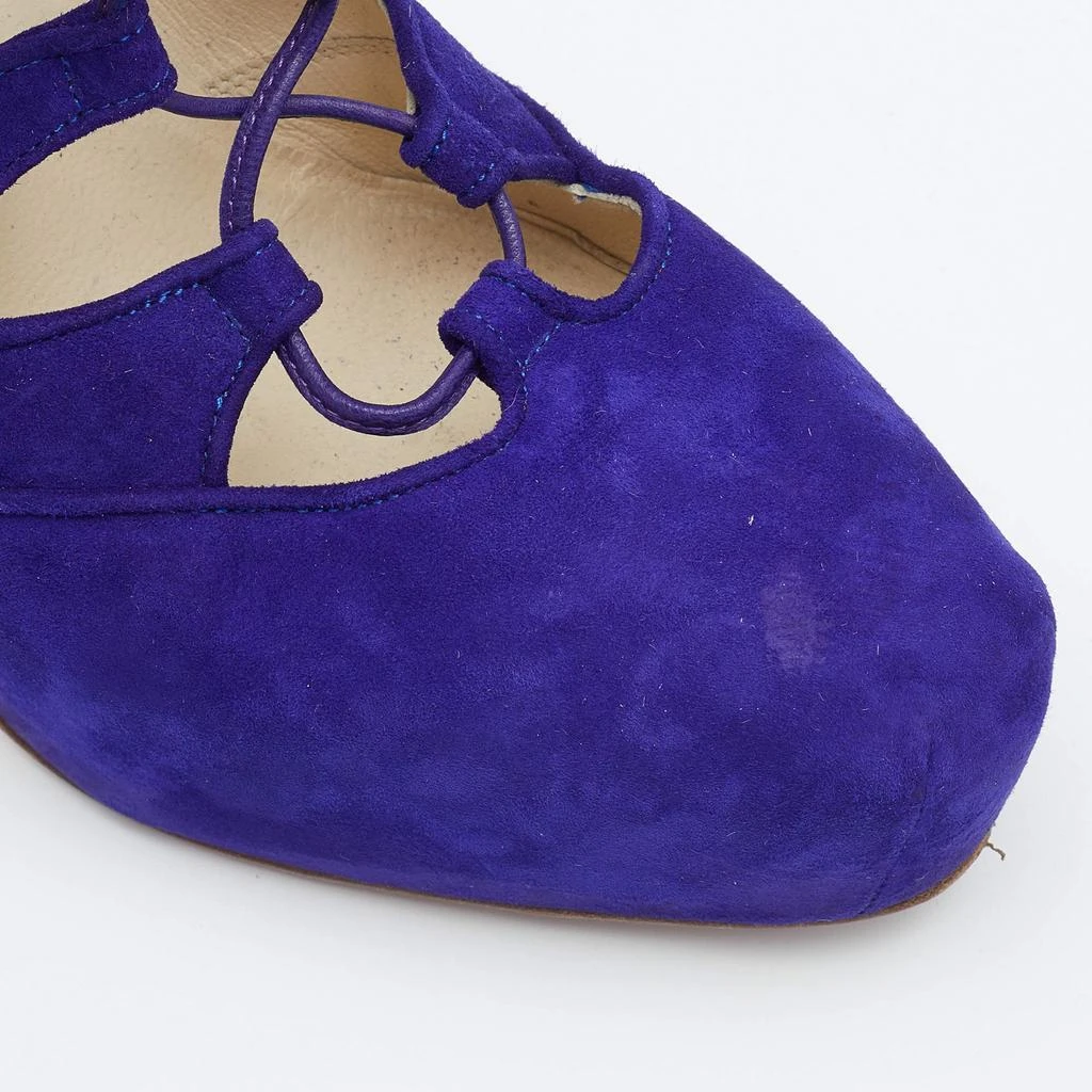 Brian Atwood Brian Atwood Purple Suede Lace up Booties Size 38.5 7