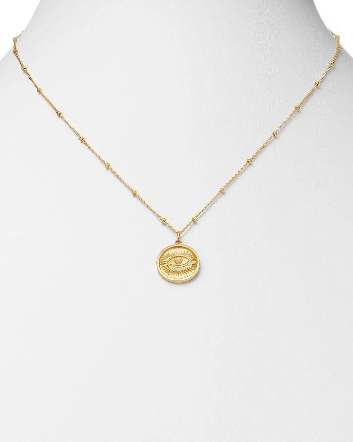 Zoe Lev 14K Yellow Gold Diamond Eye Medallion Necklace, 18" 2